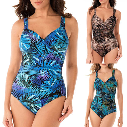Plus Size One-Piece Swimsuit - Tummy Control