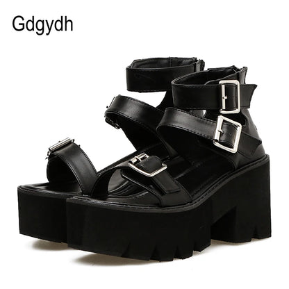 Ankle Strap Platform Heel Sandals - Open Toe Party Style