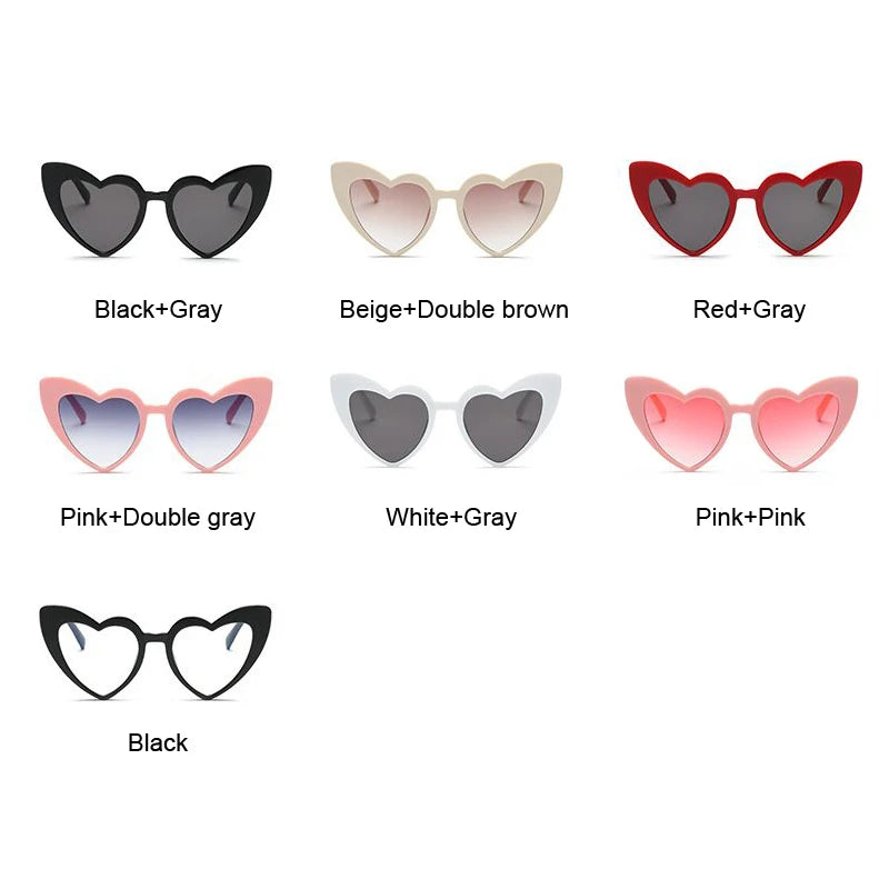 Heart Shape Cat Eye Sunglasses - UV400 Retro Shades