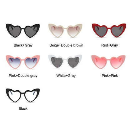 Heart Shape Cat Eye Sunglasses - UV400 Retro Shades