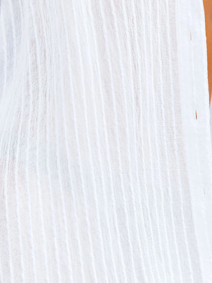 Self-Belted Kimono Cover Up - Resort Beach Shirt Dress