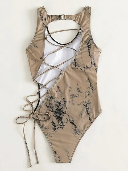 Bandage Push-Up One-Piece Swimsuit
