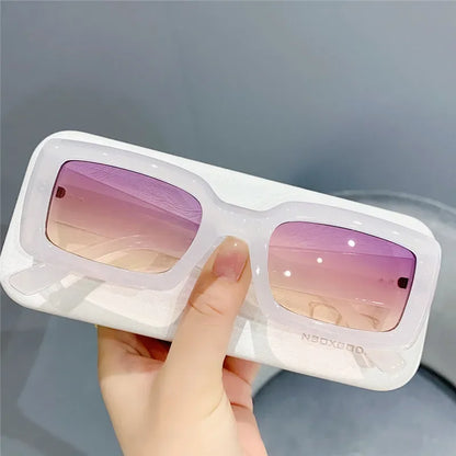 Small Rectangle Jelly Sunglasses - UV400 Trend Shades