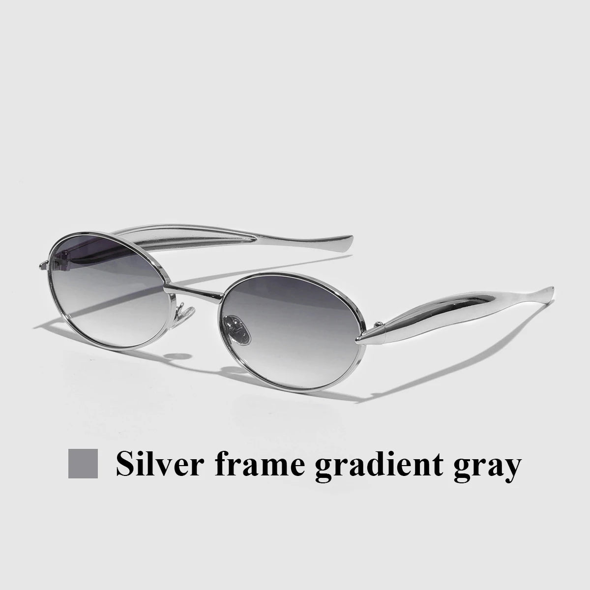 Oval Metal Frame Sunglasses - UV400 Designer Eyewear
