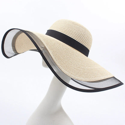 Wave Edge Foldable Straw Sun Hat - UV Shield