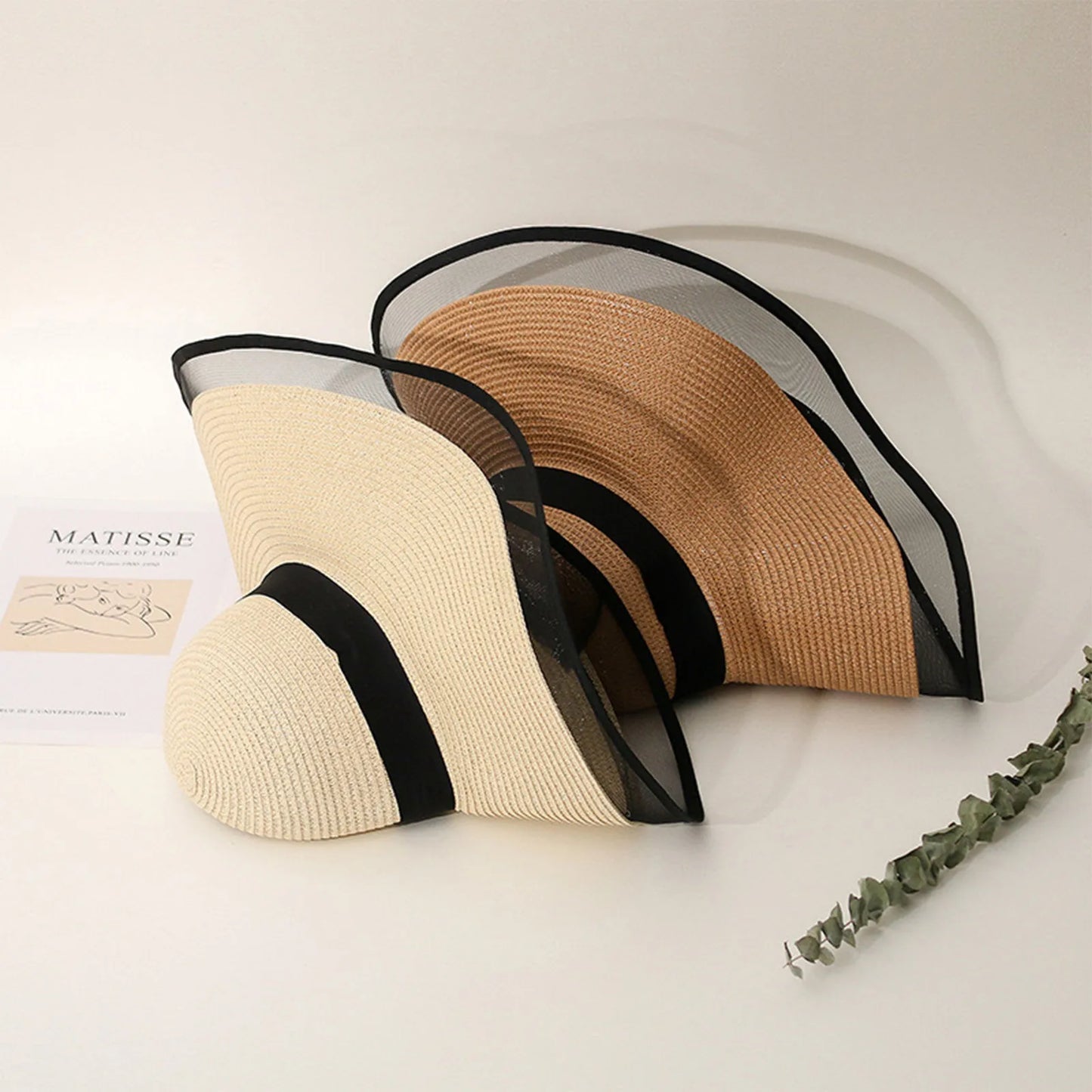 Wave Edge Foldable Straw Sun Hat - UV Shield