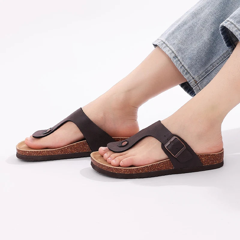 Soft Cork Flip Flops - Comfort Flat Sandals