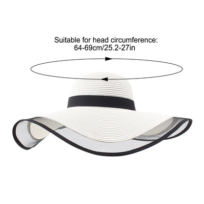 Wave Edge Foldable Straw Sun Hat - UV Shield