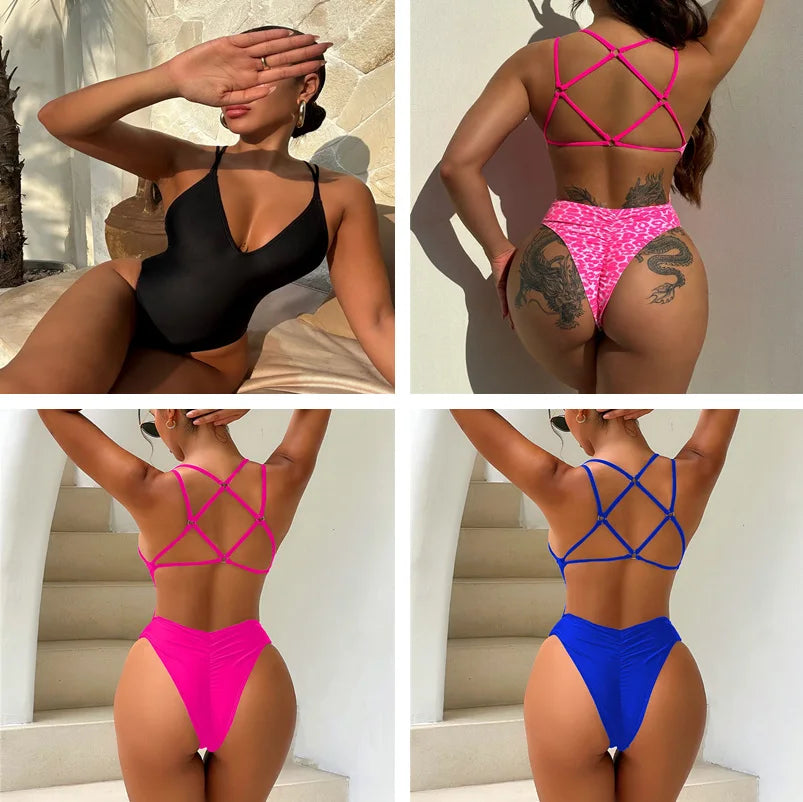 Padded Trikini One-Piece Swimsuit - Statement Beachwear