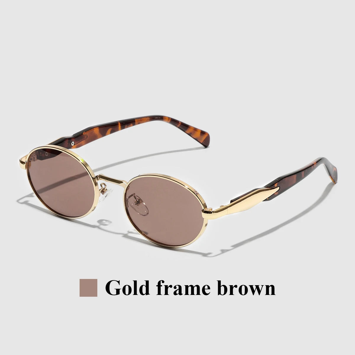 Oval Metal Frame Sunglasses - UV400 Designer Eyewear