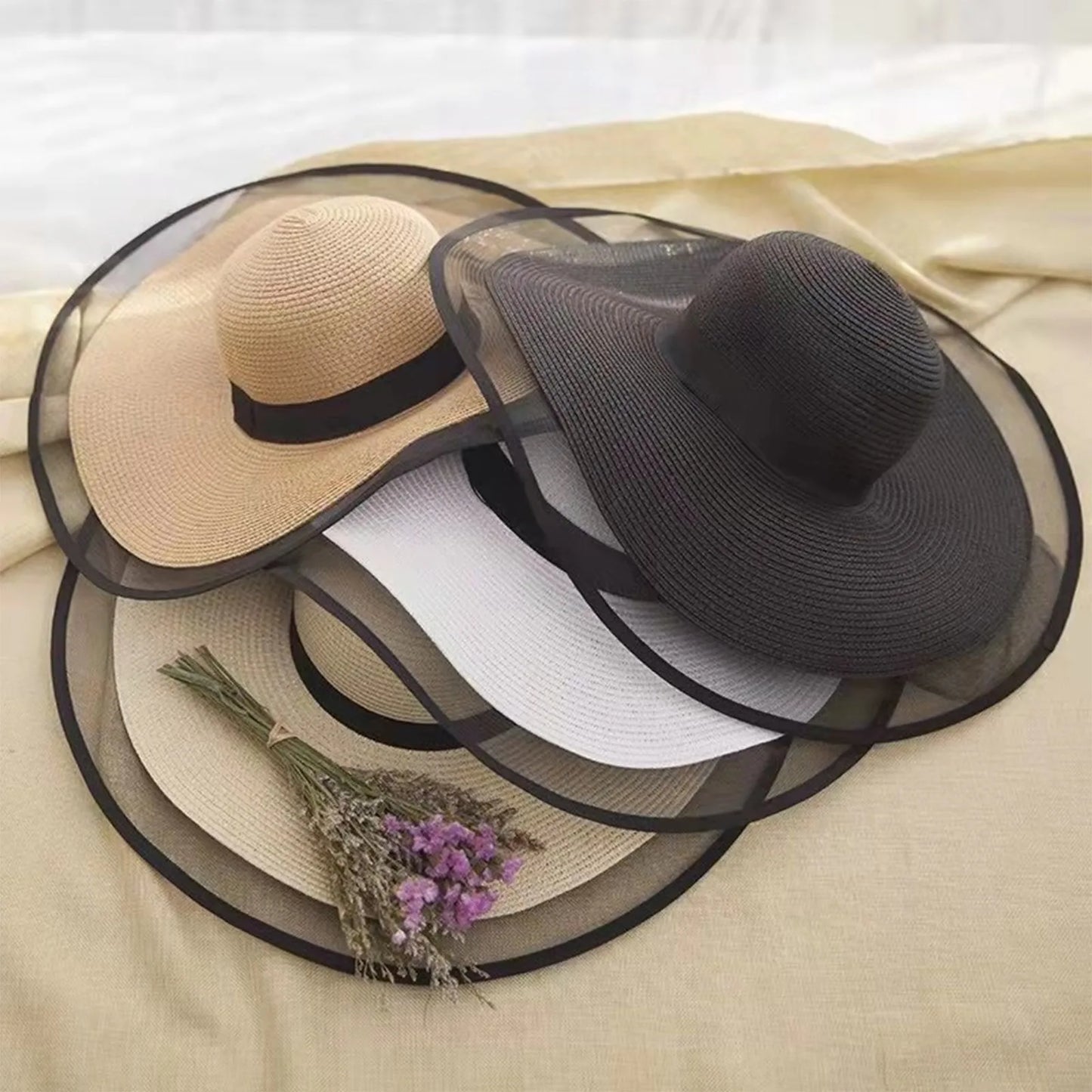 Wave Edge Foldable Straw Sun Hat - UV Shield