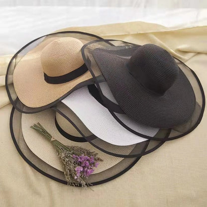 Wave Edge Foldable Straw Sun Hat - UV Shield