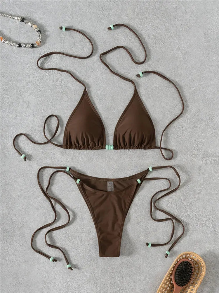 Padded Trikini One-Piece Swimsuit - Statement Beachwear
