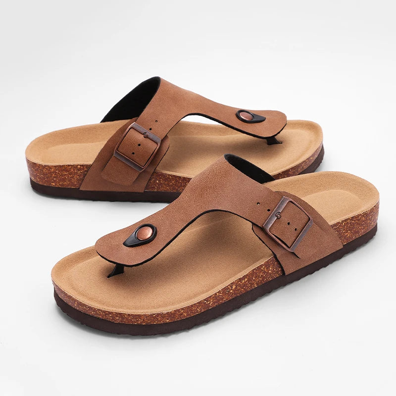 Soft Cork Flip Flops - Comfort Flat Sandals