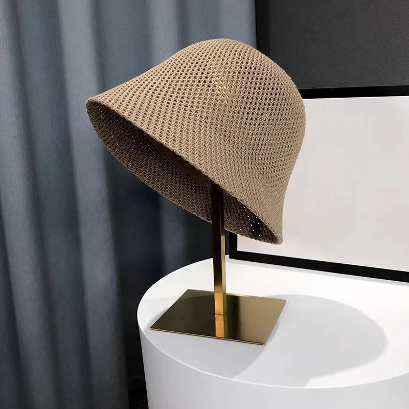Breathable Hollow-Out Bucket Sun Hat