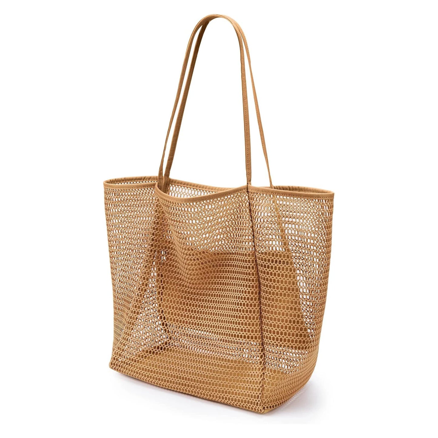 Foldable Mesh Beach Tote Bag - Large Capacity