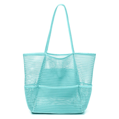 Foldable Mesh Beach Tote Bag - Large Capacity