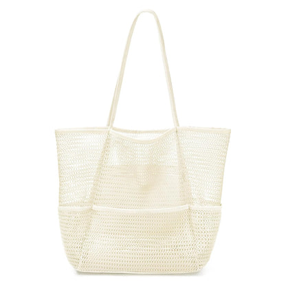 Foldable Mesh Beach Tote Bag - Large Capacity