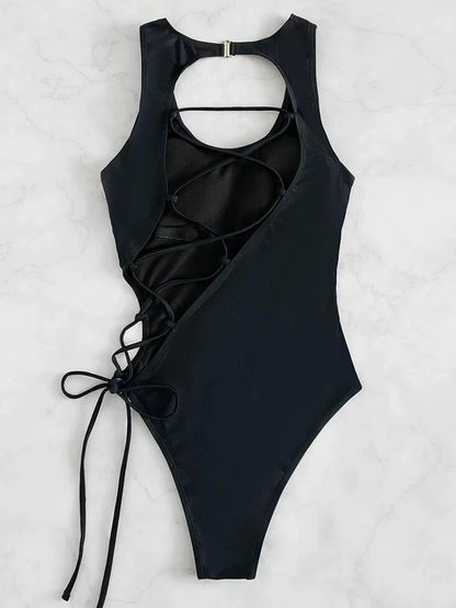 Bandage Push-Up One-Piece Swimsuit