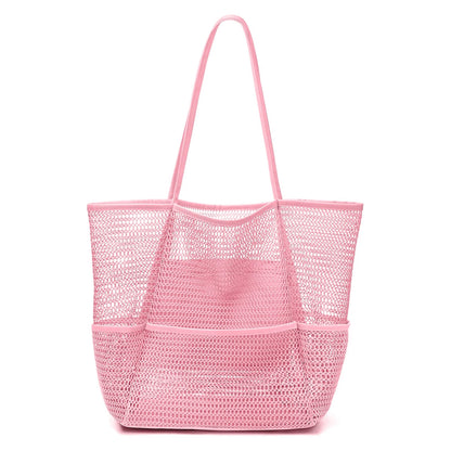 Foldable Mesh Beach Tote Bag - Large Capacity