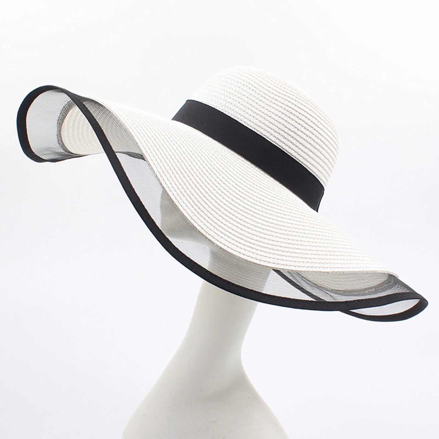 Wave Edge Foldable Straw Sun Hat - UV Shield
