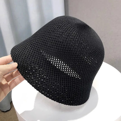 Breathable Hollow-Out Bucket Sun Hat