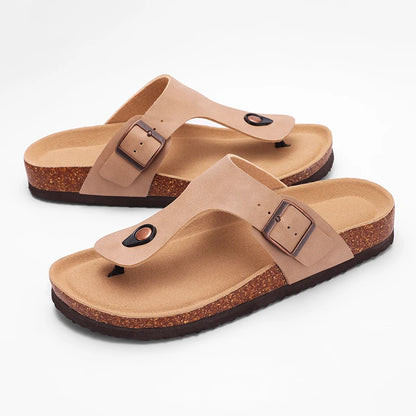 Soft Cork Flip Flops - Comfort Flat Sandals