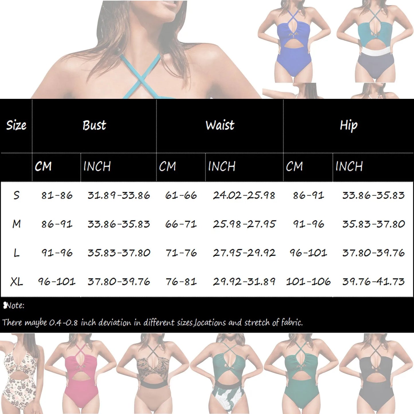 Cut-Out Push-Up Halter Monokini Swimsuit - Drawstring Detail