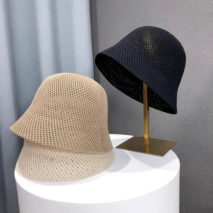 Breathable Hollow-Out Bucket Sun Hat