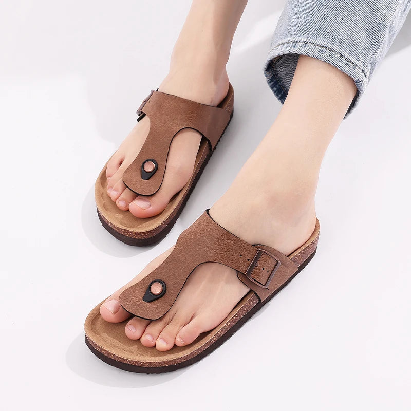 Soft Cork Flip Flops - Comfort Flat Sandals