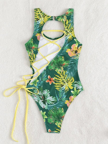 Bandage Push-Up One-Piece Swimsuit