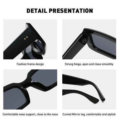 Small Rectangle Jelly Sunglasses - UV400 Trend Shades