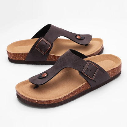 Soft Cork Flip Flops - Comfort Flat Sandals