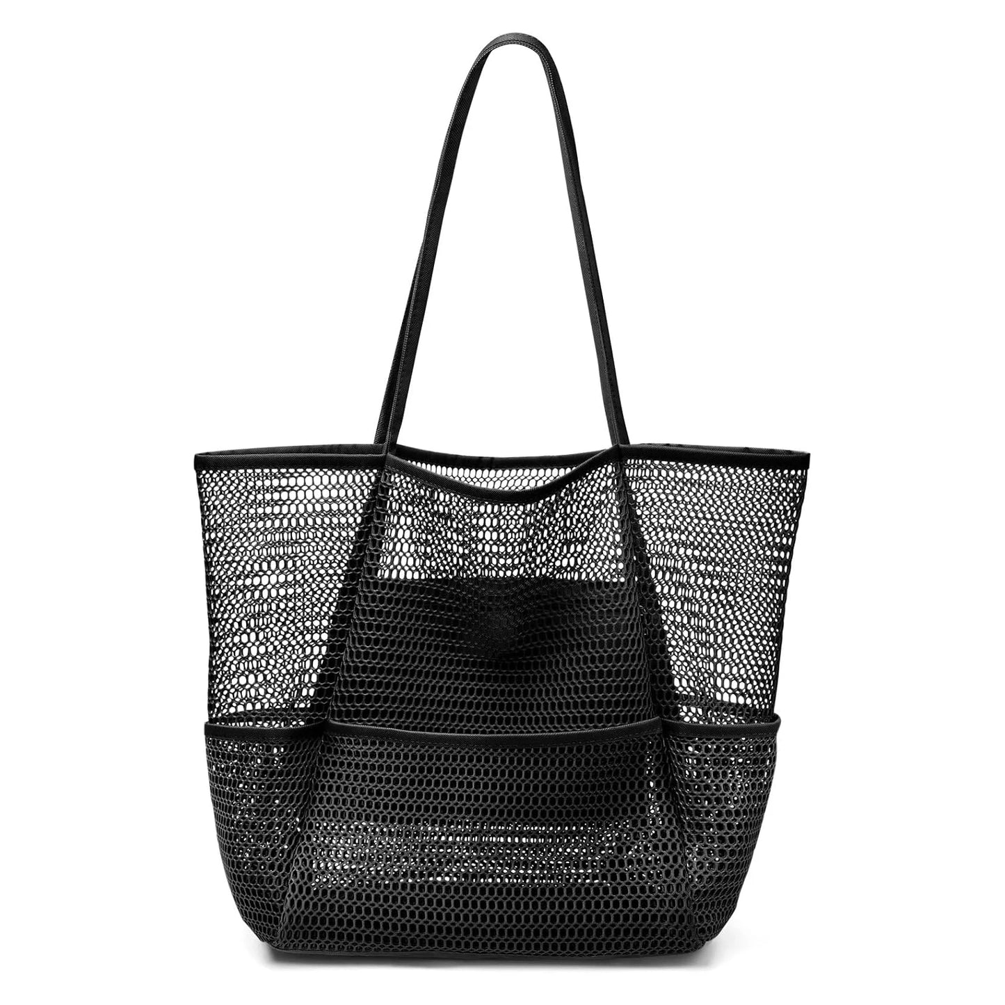 Foldable Mesh Beach Tote Bag - Large Capacity