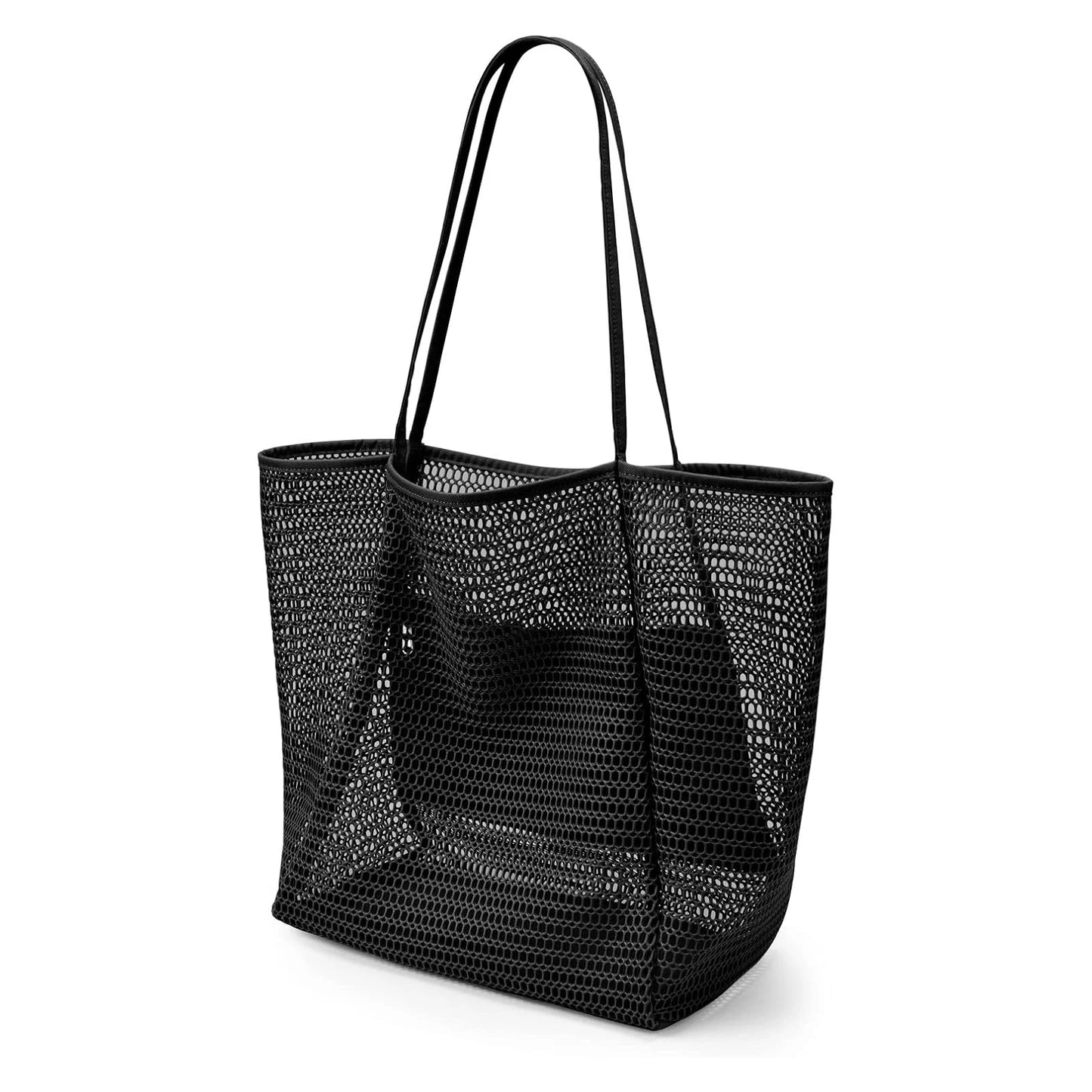 Foldable Mesh Beach Tote Bag - Large Capacity